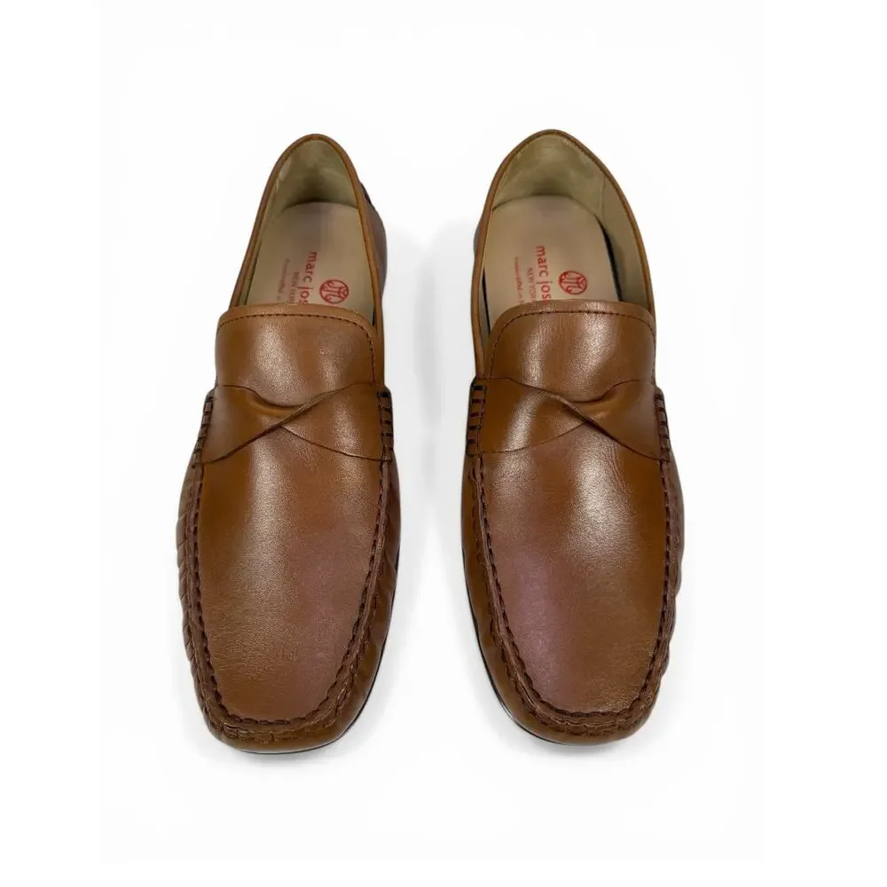Marc Joseph Plymouth Driver Loafer Mens 10 Brown Nappa Leather Slip On‎ Moccasin
